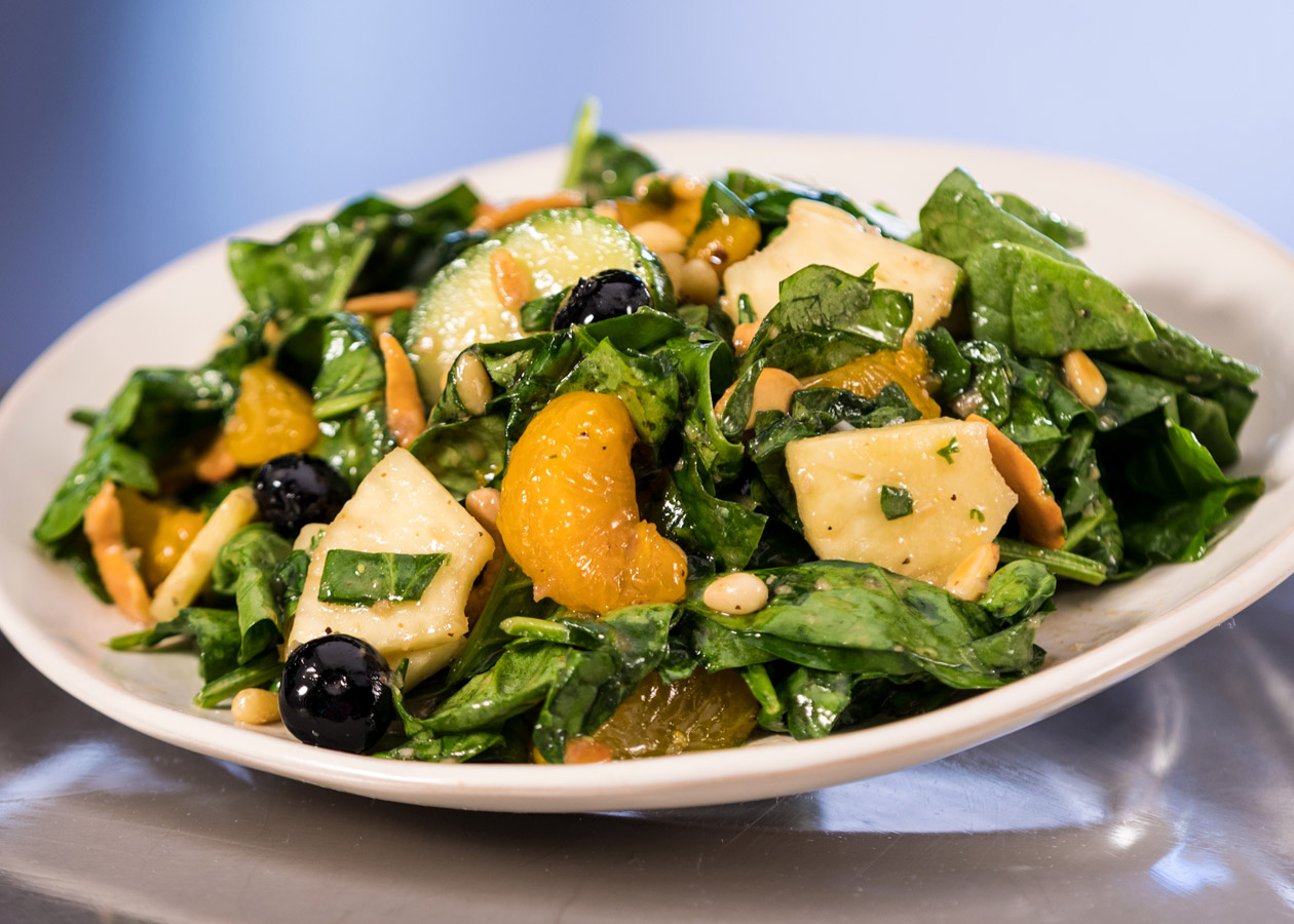 Fruit and Nut Spinach Salad