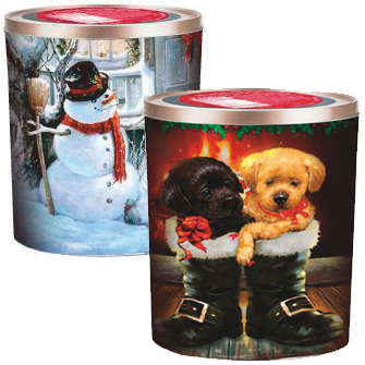 Gourmet Select Holiday Popcorn Tins