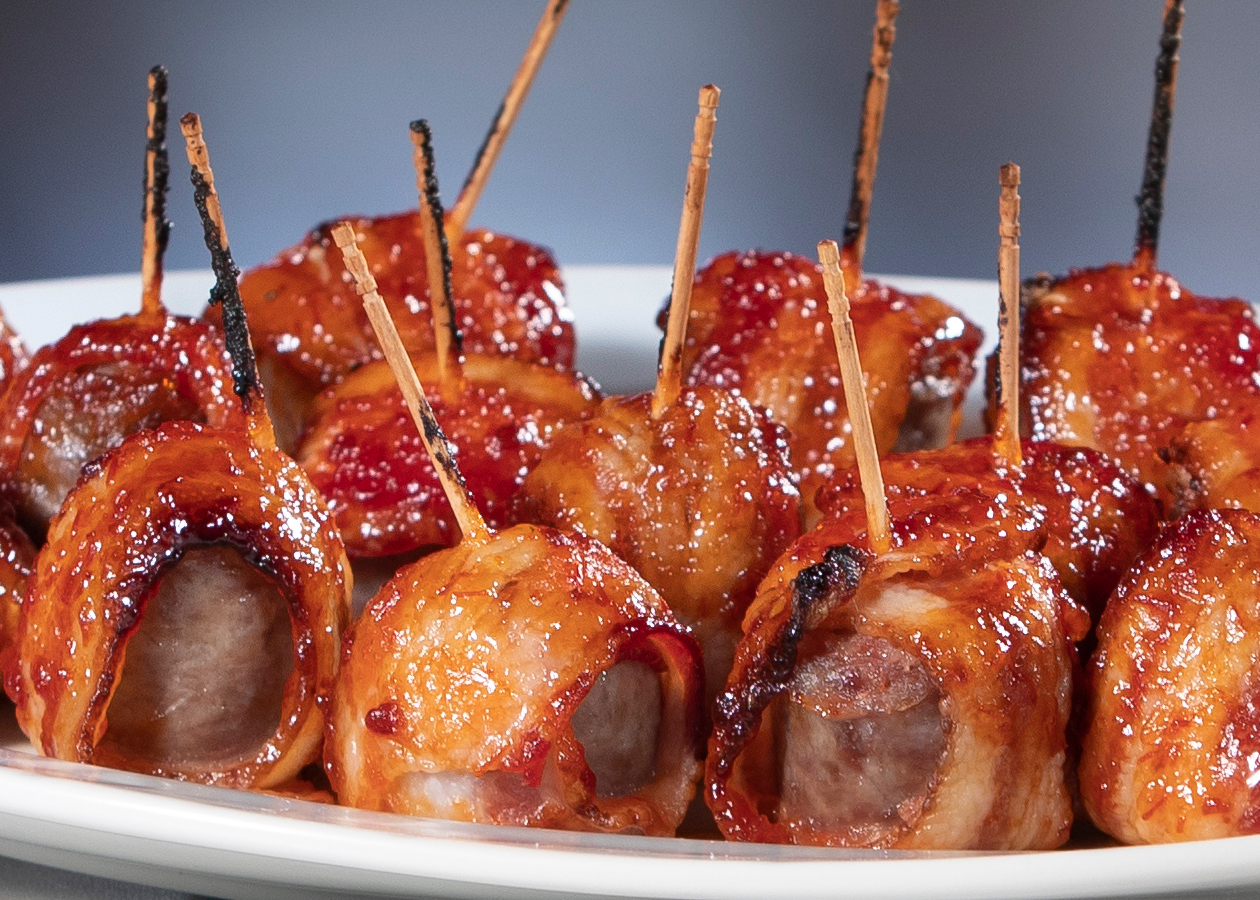 Bacon Wrapped Brats