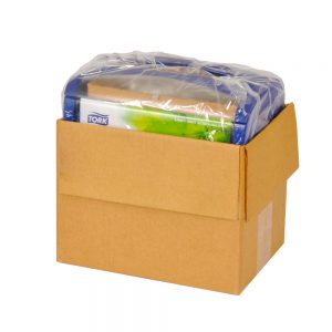 Blue Tabletop Napkin Dispenser | Packaged