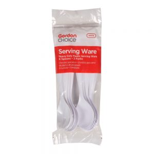 White Plastic Servingware | Packaged