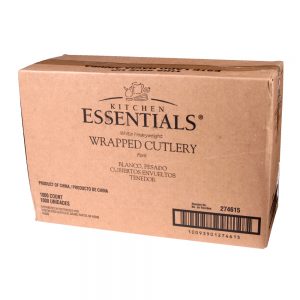 1-m Wrpd Plas Fork Med Wht Flex Polyp | Packaged