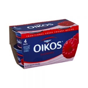 Dannon Oikos Greek Raspberry Yogurt | Packaged