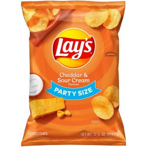 Cheddar & Sour Cream Flavored Potato Chips Party Size | Packaged