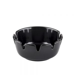 Black Plastic Ashtray | Raw Item