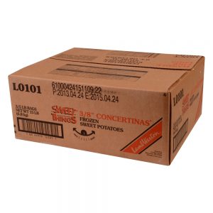 3/8 Inch Crinkle Cut Sweet Potato Fries | Corrugated Box