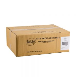 Black Plastic Ashtray | Corrugated Box