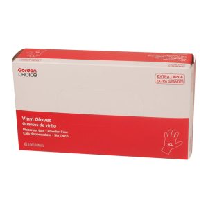 X-Large Powdered Free Vinyl Gloves | Packaged