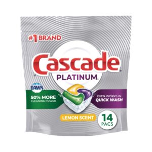 Cascade Platinum Lemon Dishwashing Pods | Packaged