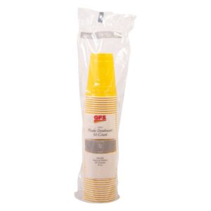 16 Oz. Yellow Plastic Cups | Packaged