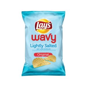 Lightly Salted Wavy Potato Chips | Packaged