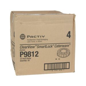 50-12" RND PLAS SMARTLOCK DOME LID CL | Corrugated Box
