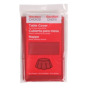 Red Plastic Round Tablecover | Packaged