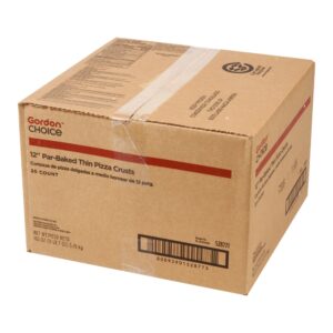 Thin Pizza Crust, 12" | Corrugated Box