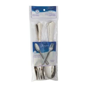 Silver Plastic Servingware | Packaged