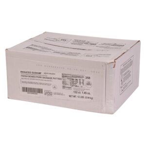 Low Salt Sausage Patties | Corrugated Box