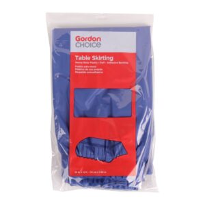 Navy Plastic Table Skirt | Packaged
