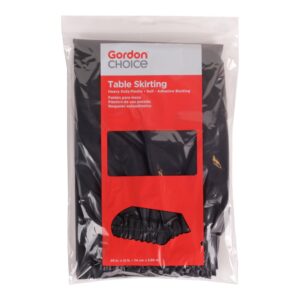 Black Plastic Table Skirt | Packaged