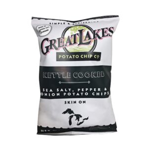 Salt Pepper and Onion Kettle Potato Chips | Packaged