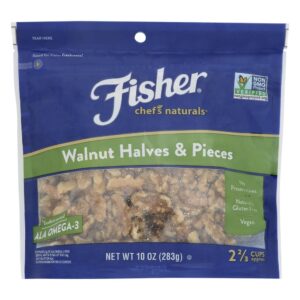 Fisher Walnuts Halves & Pieces 10oz | Packaged