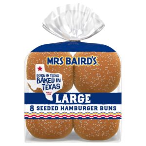 Mrs. Baird’s Lg Seeded Hmbrg Bun 8ct | Packaged