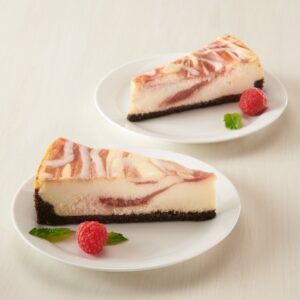 White Choc Rasp Cheesecake | Styled