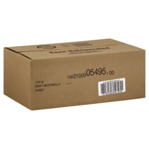 Natural Shredded Mozzarella Cheese | Corrugated Box