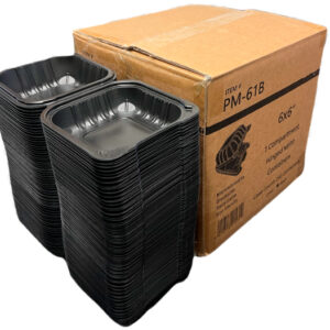 3-Compartment Hinged Plastic Containers