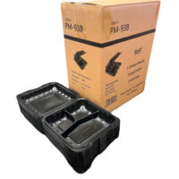 3-Compartment Plastic Containers 555807