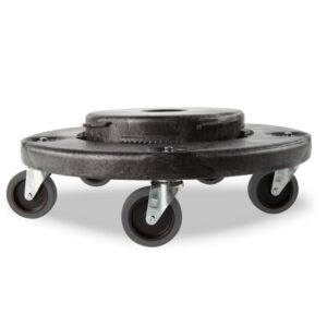 Black Quiet Trash Receptacle Dolly | Raw Item