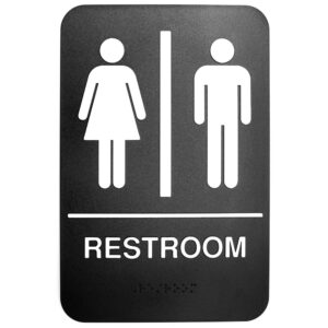 6×9 inch Restroom Sign | Raw Item