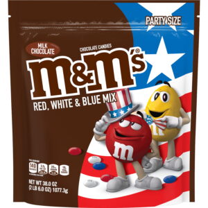 Milk Chocolate Red White and Blue M&Ms