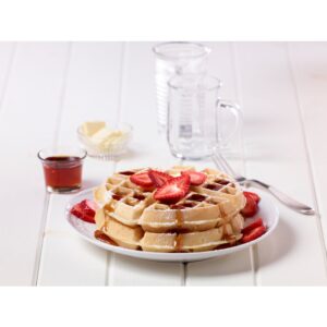 7″ Round Belgian Waffles | Styled