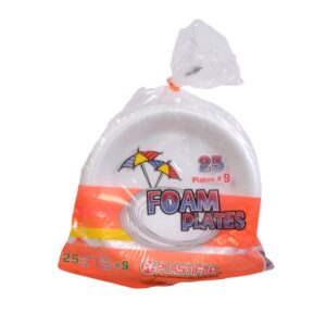 PLATE FM 9″ UNLAM WHT 25 CT | Packaged