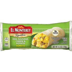 Egg, Sausage, Cheese & Potato Burritos | Packaged