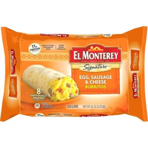 Egg, Sausage & Cheese Burritos | Packaged