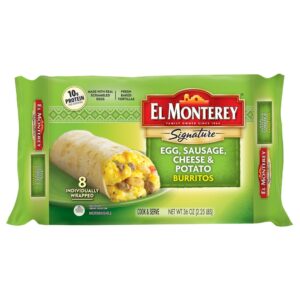 Egg, Sausage, Cheese & Potato Burritos | Packaged