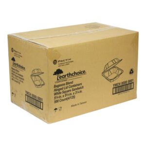 6 inch Hinged Molded Fiber Container | Corrugated Box