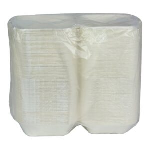 6 inch Hinged Molded Fiber Container | Packaged