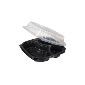 Three Compartment HInged Container | Raw Item