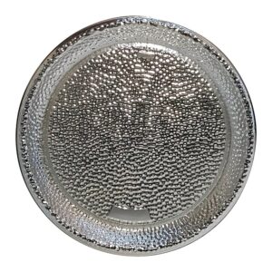 Round 16′ Silver Plastic Platter | Raw Item