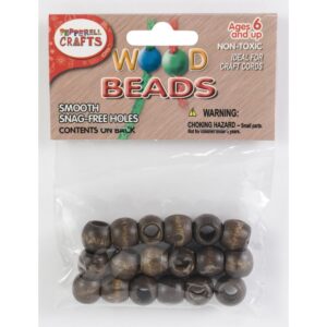 Barrel Wood Beads 13mmX11mm 18/Pkg-Wa | Packaged