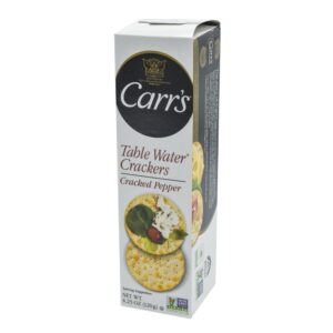 Cracked Pepper Table Water Crackers | Packaged