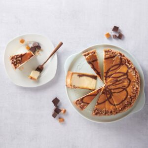 Salted Caramel Pecan Cheesecake | Styled