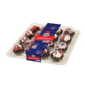 Patriotic Brownie Platter 14oz | Packaged