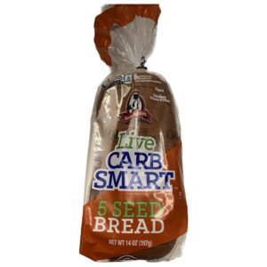 Live Carb Smart 5 Seed Bread 14z | Packaged