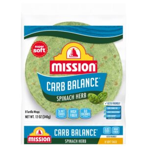 Mission Carb Balance Spinach Herb Tortilla 8ct | Packaged