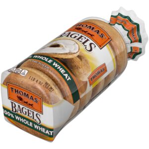 Thomas 100% Whole Wheat Bagel 6ct | Packaged