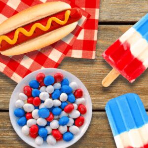 M&MS PEANUT RD/WHT/BLUE 38Z | Styled