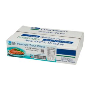 6 Ounce Boneless Rainbow Trout Fillets | Corrugated Box